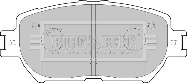 BORG & BECK Комплект тормозных колодок, дисковый тормоз BBP1833